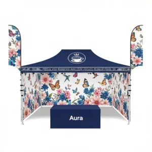 Custom Printed Pop-Up Canopy Tent, 10×10/10×15/10×20, Outdoor Trade Show Display