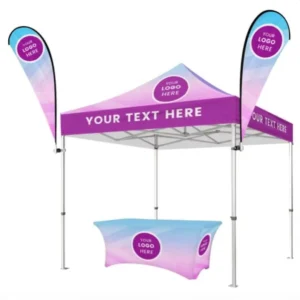 Custom Printed Pop-Up Trade Show Canopy Tent, Outdoor Display