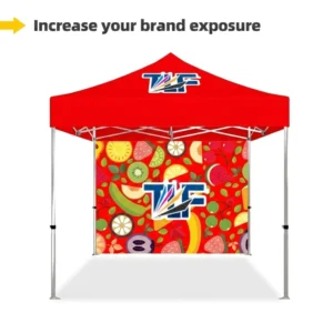 Custom-Printed Portable Pop-Up Trade Show Booth Canopy Tent