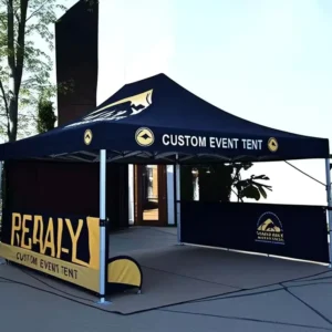 Custom Printed Waterproof 3×3 Outdoor Pop-Up Aluminum Frame Trade Show Tent
