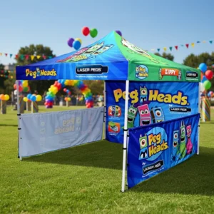 Custom Printed Waterproof 3×3 Pop-Up Tent Folding Gazebo Canopy Marquee for Trade Shows and Parties