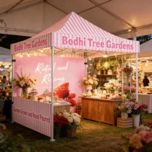 Custom Printed Waterproof Aluminum Pop-Up Canopy Trade Show Tent for Advertising Expo and Corporate Events