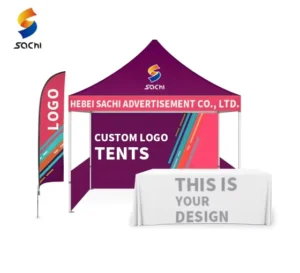 Custom Printed Waterproof UV Resistant Aluminum Frame 10x10ft Pop Tent Banner Advertising Flags Promotional Tents