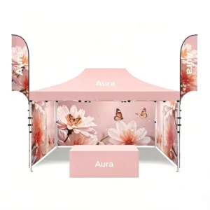 Custom Printed Waterproof UV-Resistant Pop-Up Canopy Tent Modern Easy Setup Folding Event Shelter for Outdoor Market Exhibitions