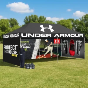 Custom Printing 10x20ft 3X6m Pop up Tent 50mm Heavy Duty Frame Exhibition Canopy Tent Market Folding Canopy Tent