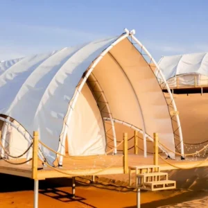 Custom Sail Inspired Safari Desert Tent House With Bathroom for Holiday Retreat Campground Tenda De Lona