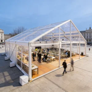 Custom Shape Glass Orangery Tent Modular Atrium Marquee Cathedral Style Outdoor Wedding Party Tent
