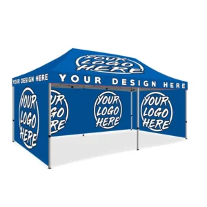Custom Silk Screen Printed Aluminum Outdoor Tent, Waterproof Portable Windproof