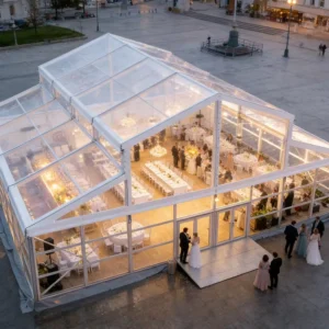 Custom Size Aluminum Frame Clear Tent for Wedding Party Festival Celebration Event with Windproof and Durable Features