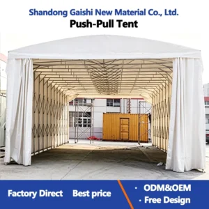 Custom Size Event Rain Shelter Event Exhibition Sliding Tent Garage Warehouse Large Space Folding Tent