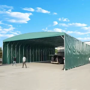 Custom Size Event Rain Shelter Exhibition Sliding Tent Garage Warehouse Large Space Folding Tent
