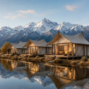 Custom Size Hotel Resort Waterproof Canvas Tent Prefabricated Outdoor Lodge Luxury Glamping Safari Tent