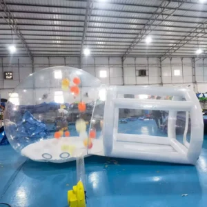 Custom Size PVC Adult Inflatable Bubble Tent Transparent Dome Snow Globe Design Jumping Castle
