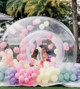 Custom Size and Color Inflatable Camping Dome Tent, Transparent Portable Bubble Balloon House for Kids