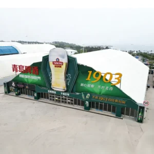 Custom Special Shaped Gable Beer Festival Tent Full Brand Print Facade Marquee for Beer Carnival Catering Expo Hall