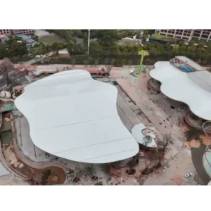 Custom Special shaped Large scale Membrane Structure Sunshade Canopy for Hotels Schools Parks Resorts Eco friendly Waterproof UV