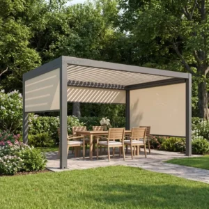 Custom Sunshade Aluminum Pergola Retractable Roof 10x 10 Gazebo Factory Supply Garden Structure for Backyard