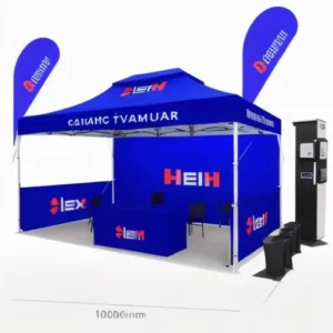 Custom Trade Show Canopy Party Tent, Waterproof Aluminum Frame, UV-Resistant, Fire-Retardant
