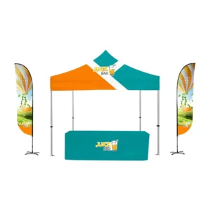 Custom Trade Show Canopy Tent Beach Flag Table Cover Display Waterproof Exhibition Tents