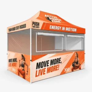 Custom Trade Show Tent Serving windows logo Advertising Canopy with Full Color Printing Aluminum Frame Exhibition Booth Tent