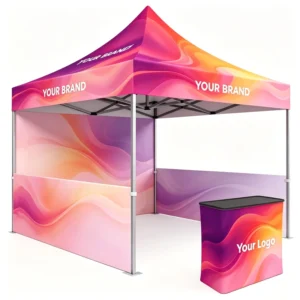 Custom Trade Show Tent with Logo Printing Outdoor Exhibition Canopy Tent for Brand Display and Event Promotion