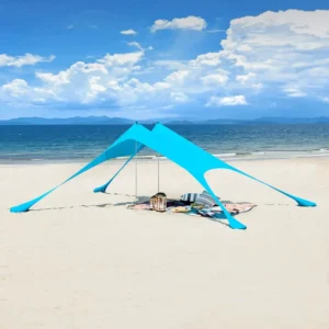 Custom UPF50+ Beach Tent Sunshade Shelter Quick Set up Portable Light Shade Beach Tent Canopy Party for Sand