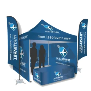 Custom UV-Resistant Folding Canopy Gazebo, Waterproof 3×6 Outdoor Trade Show Tent, 5m Bay Distance, 6m Diameter