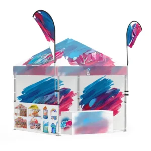 Custom Waterproof Canopy Tent with 3 Full Walls for Indoor/Outdoor Exhibition Booths, Custom Color and Logo