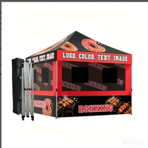 Custom Waterproof Indoor Outdoor 3×3 10x10ft Folding Color Food Tent for Brand Identity or Big Events