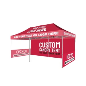 Custom Waterproof Oxford Fabric Canopy Tent with Aluminum Frame, 10 x 20 ft, Custom Color