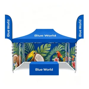 Custom Waterproof UV-Resistant Windproof Foldable Aluminum Frame 10×10 Outdoor Canopy Tent for Advertising
