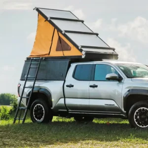 Custom Wedge Slope Rising Soft Truck Bed Tent Pre wired Solar Port for Adventure Enthusiasts Multi scene Wilderness Camping