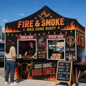 Custom Windproof Waterproof Canopy Food Tent for Fairs and Carnivals with Logo