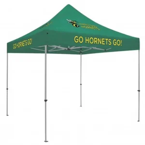 Customised 10×10 Pop-Up Gazebo Tent with Aluminum and Steel Frame, Fabric Side Walls, PVC Cover, Logo Printing
