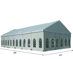 Customizable 20×30 Clear Span Wedding Party Tent 300 People