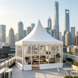 Customizable 3x3m 3x6m Double Layer Folding Pagoda Tent Iron Frame for Outdoor Weddings Parties