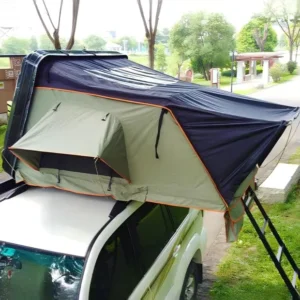 Customizable 4 Person Four Season Rooftop Tent with Automatic Opening ABS Shell Awning Annex Mattress for Pickup