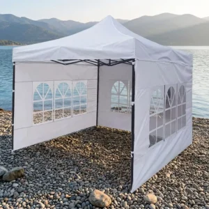 Customizable 4-Sided 3x3m Waterproof Double-Layer PVC Folding Pop-up Gazebo with Steel Frame for Exhibitions