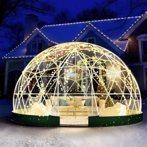 Customizable 4m Outdoor Transparent Garden Igloo Dome Tent Simple Style 8m Geodesic Bubble Igloo for Resorts and Trade Show Tent