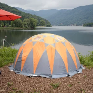 Customizable Geodesic Dome Tent Nylon Fabric Aluminium Frame 15sqm for 20 Persons
