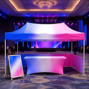 Customizable Heavy-Duty Waterproof Aluminum Frame Oxford Fabric Advertising Trade Show Tent for Automotive