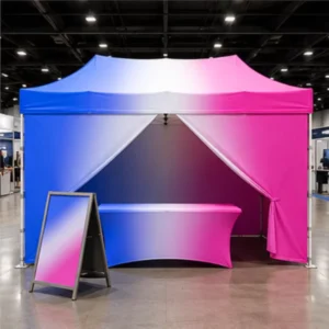 Customizable Heavy Duty Waterproof Aluminum Frame Oxford Fabric Trade Show Tent for Automotive Tradeshow Giveaways