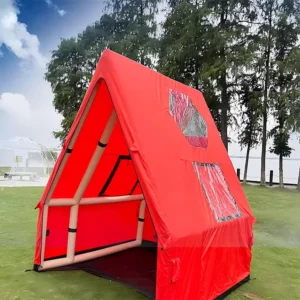 Customizable Luxury Outdoor Air Tent Durable Airtight Triangular Ridge Design for Family Camping Inspired Tipi