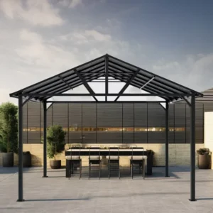 Customizable Outdoor Metal Canopy Gazebo Carport with Sun and Rain Shelter