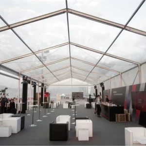 Customizable Wedding Party Tent Transparent PVC Windows Aluminum Alloy Frame UV Resistant Fire Retardant Waterproof Structure