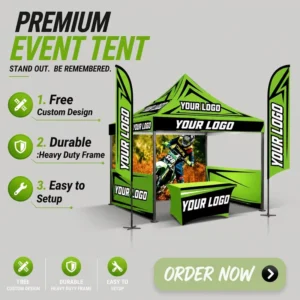 Customized 10×10 Trade Show Tent, Weatherproof Marquee Advertising Pop-Up Tent for Exhibition Events