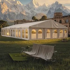 Customized 10×15 PVC Party Tent with Aluminum Frame 100-Seater Capacity for Outdoor Events Weddings & Glamping