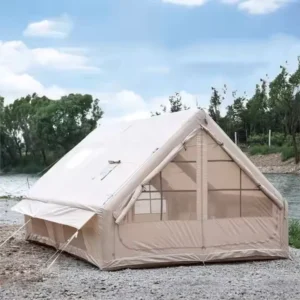 Customized 12 Four-season Double Layer Waterproof Oxford Fabric Inflatable Camping Tent with Quick Automatic Opening