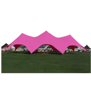 Customized 20×8.6×4.5m Triple Peak Canopy Supplier Professional Secure Windproof UV Protection Luxury Glamping Tent
