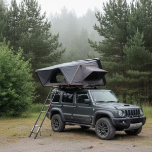 Customized Aluminum Hard Shell Clamshell Side-Open Rooftop Tent for SUVs and Camping, with Logo